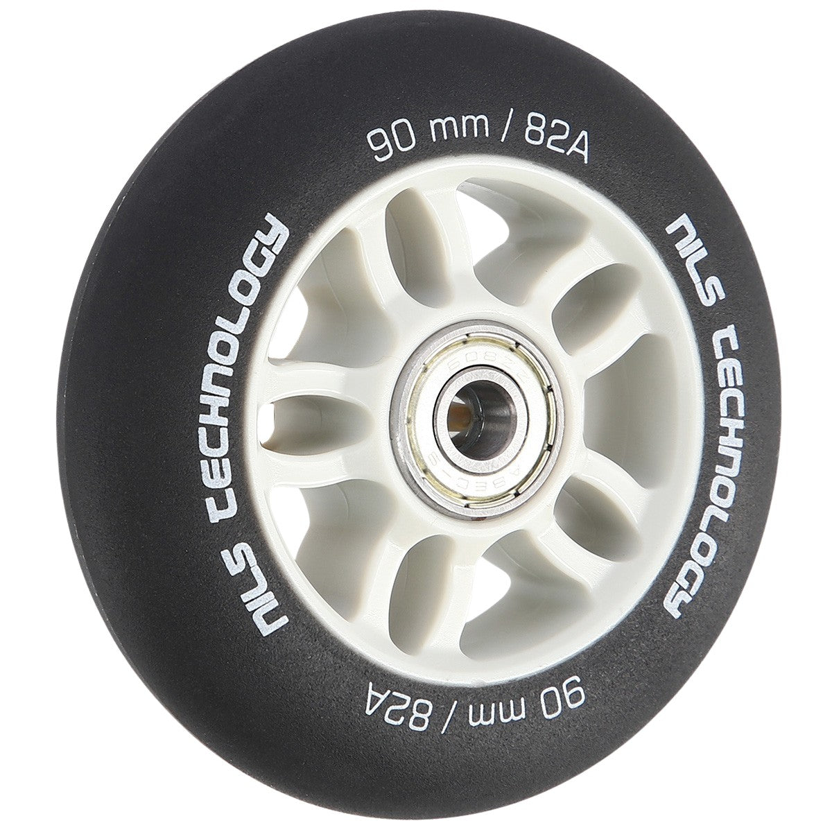 PU 90x24 82A Black Skate Wheels & ABEC-9 Bearings Set