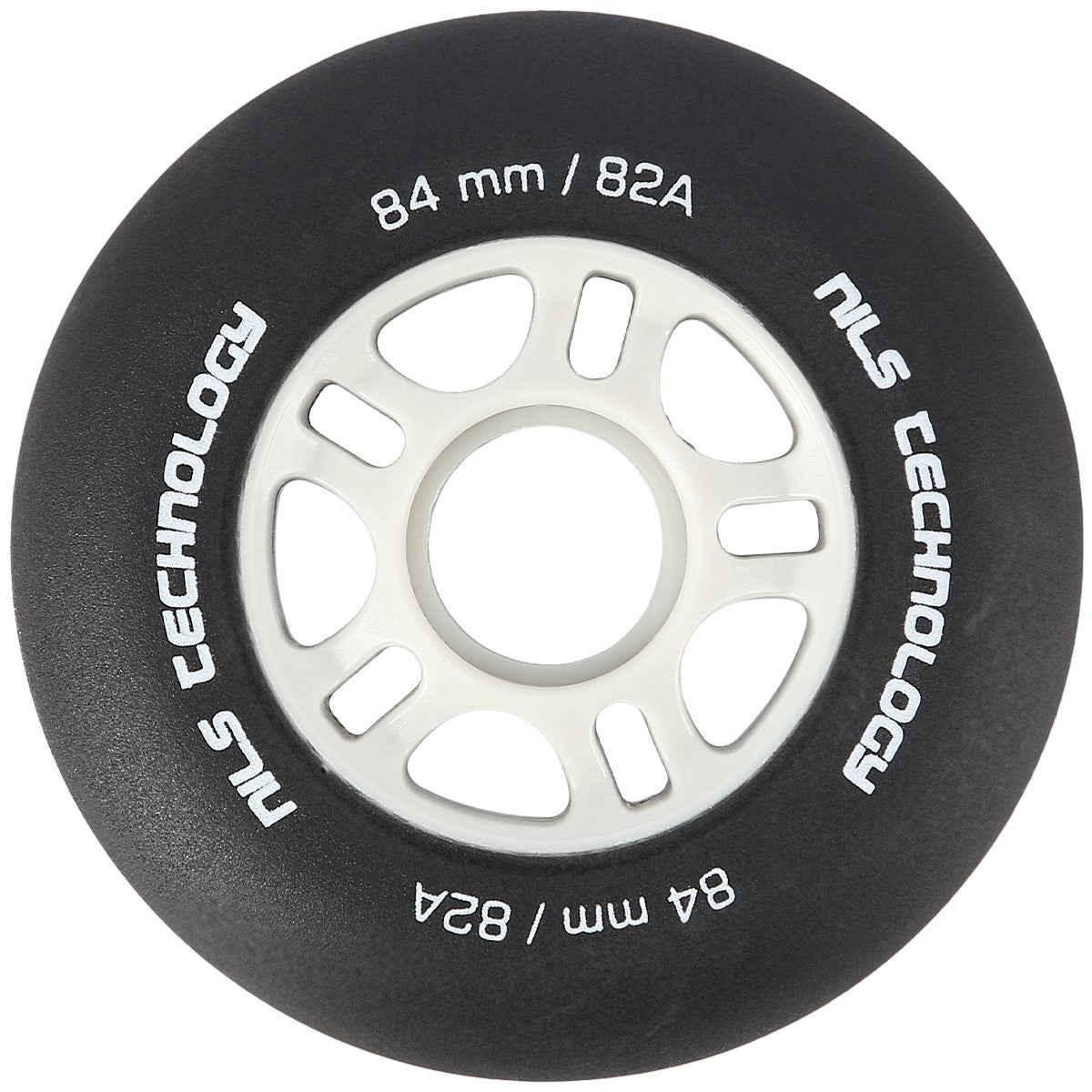 PU Black 82A Skateboard Wheels, 84x24mm, Set of 4