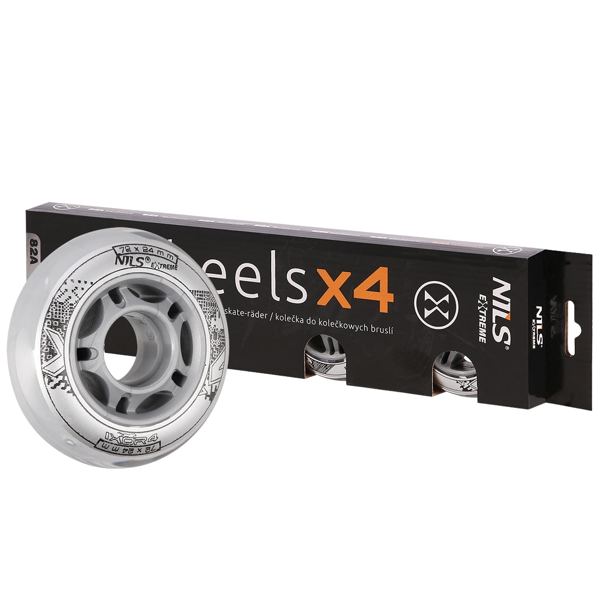 PU Clear Wheels, 72x24mm, 4 Pcs