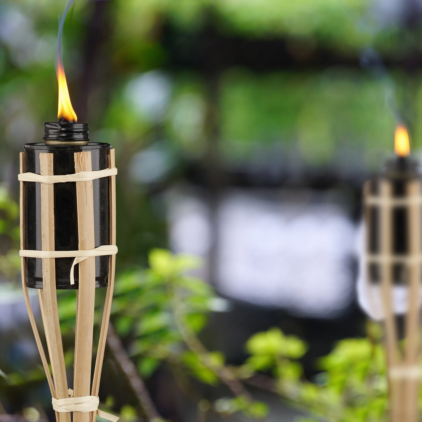 Pack of 10 bamboo garden torches