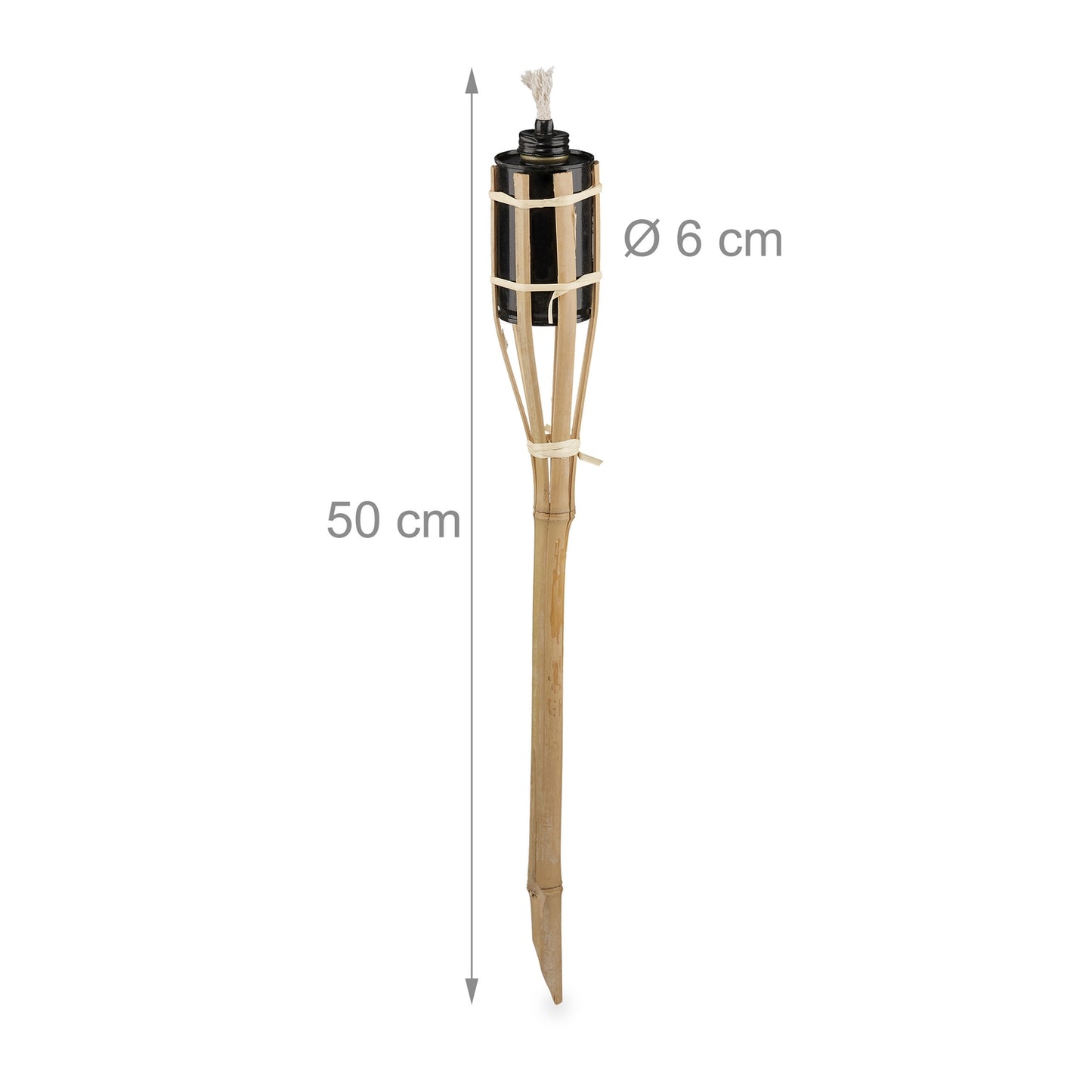 Pack of 10 bamboo garden torches