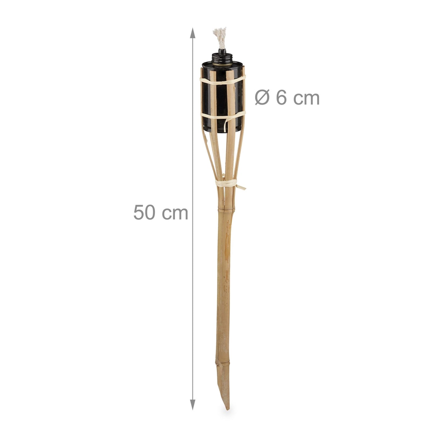 Pack of 10 bamboo garden torches