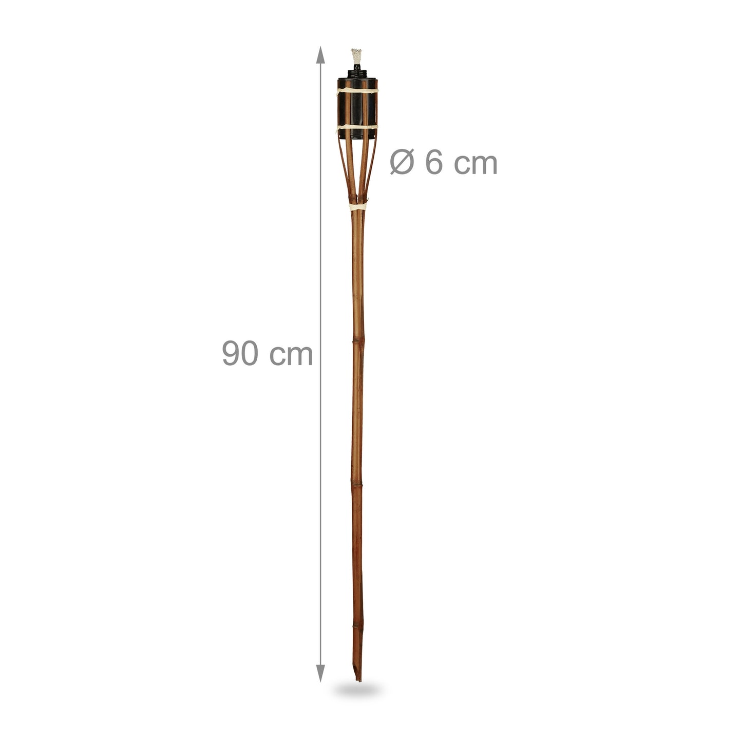 Pack of 10 brown bamboo garden torches
