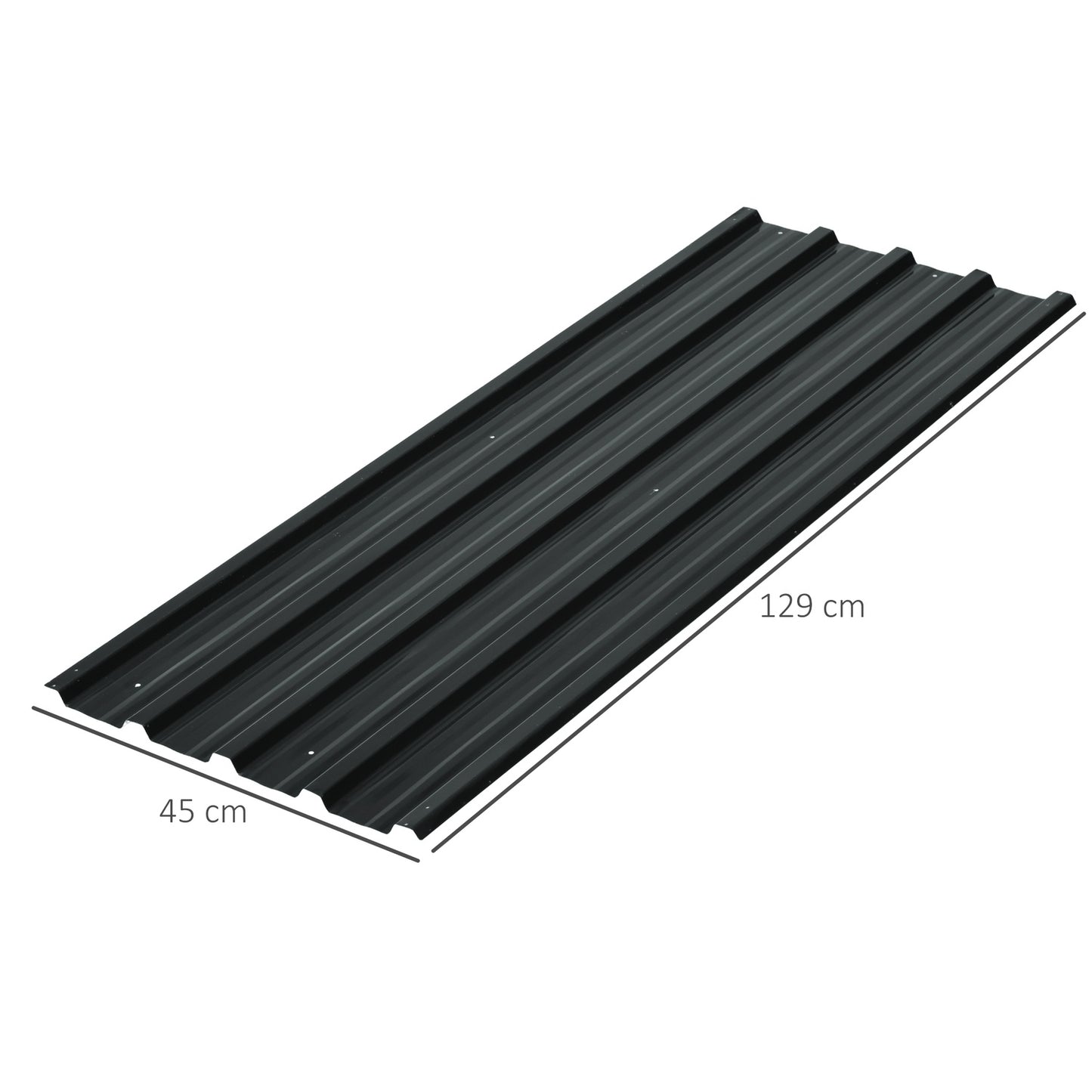 Trapezoidal galvanized roof panels, 129x45 cm, 7 m², weatherproof