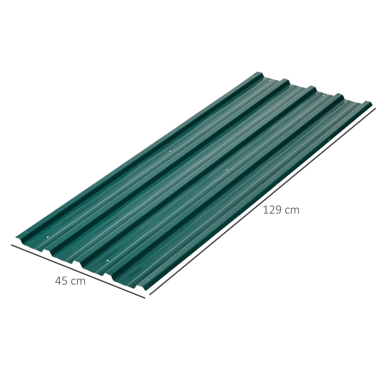 12-pack trapezoidal galvanized ceiling panels, 129 x 45 cm