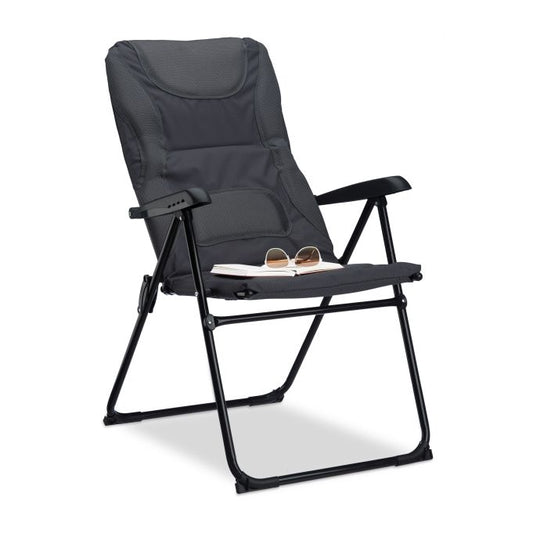 Padded Camping Chair Foldable Garden or Picnic Seat, Comfortable Fishing Chair