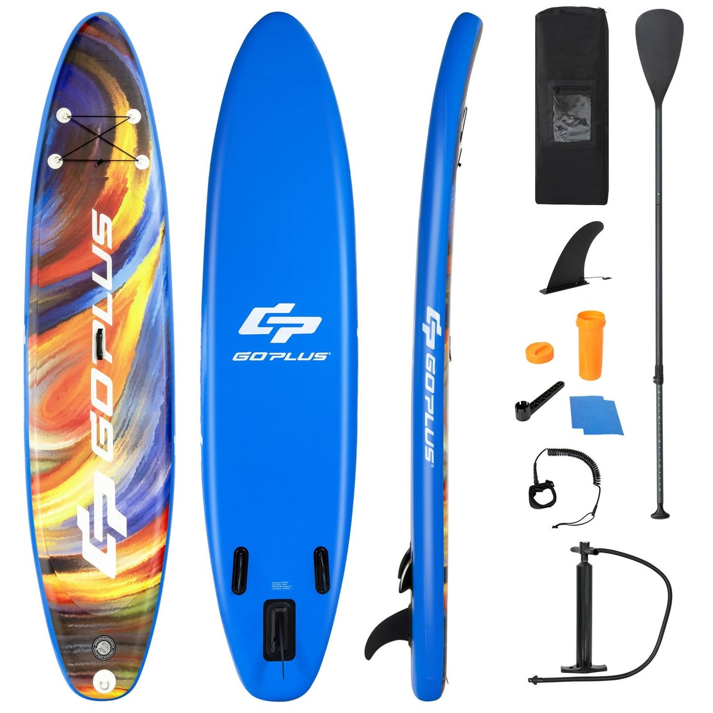 Paddle Board Stand-Up Inflatable Paddle Board 335 x 76 x 15 cm Starry Sky Pattern Colorful