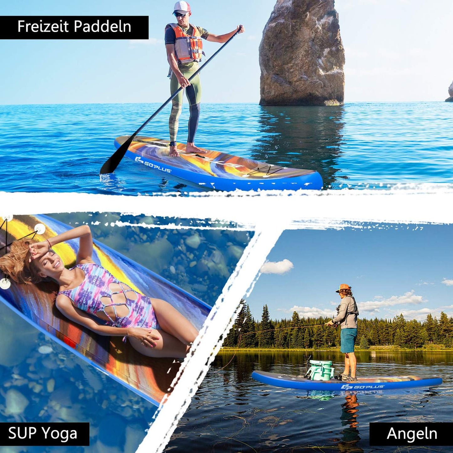 Paddle Board Stand-Up Inflatable Paddle Board 335 x 76 x 15 cm Starry Sky Pattern Colorful