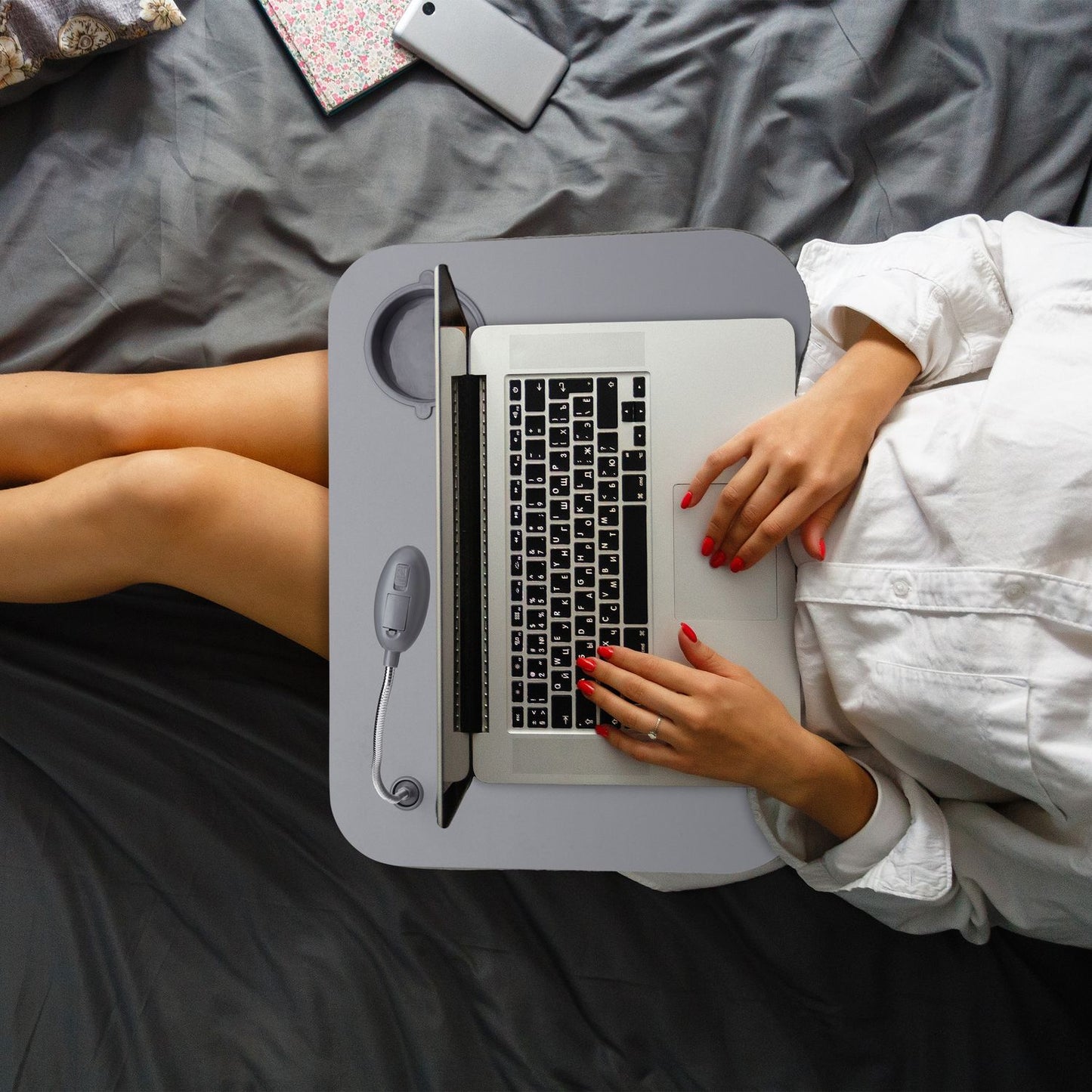 Pads for laptops in light gray