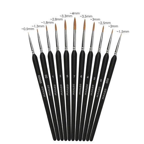 Paint Brushes Set with Stand – 11 Pieces