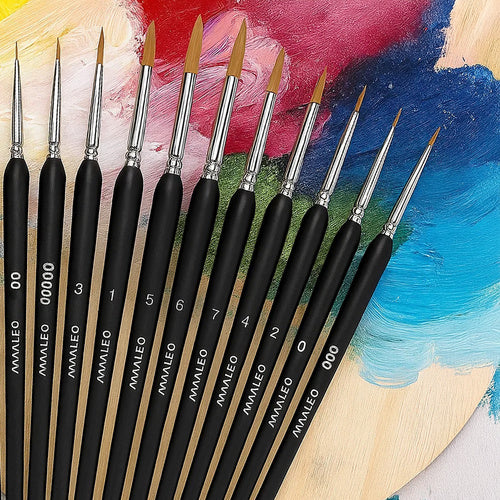 Paint Brushes Set with Stand – 11 Pieces
