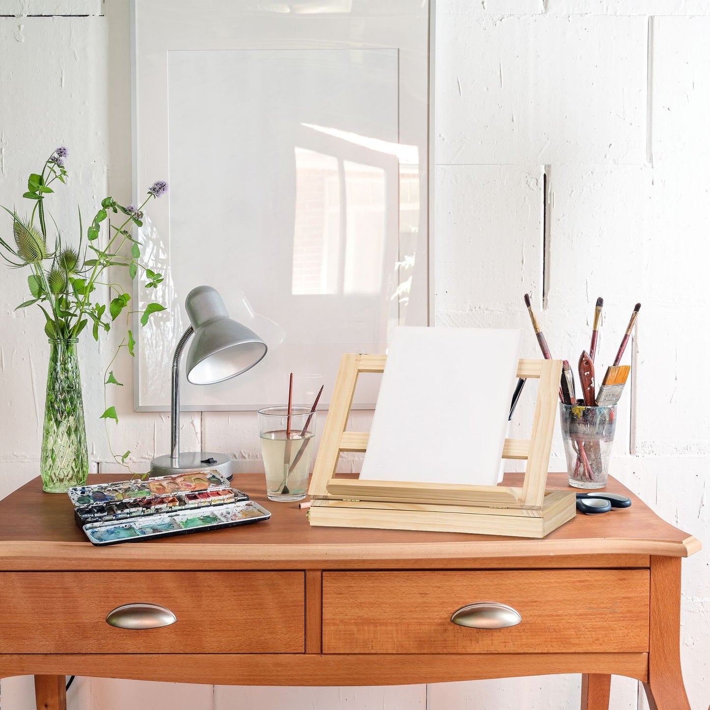Paint box with easel