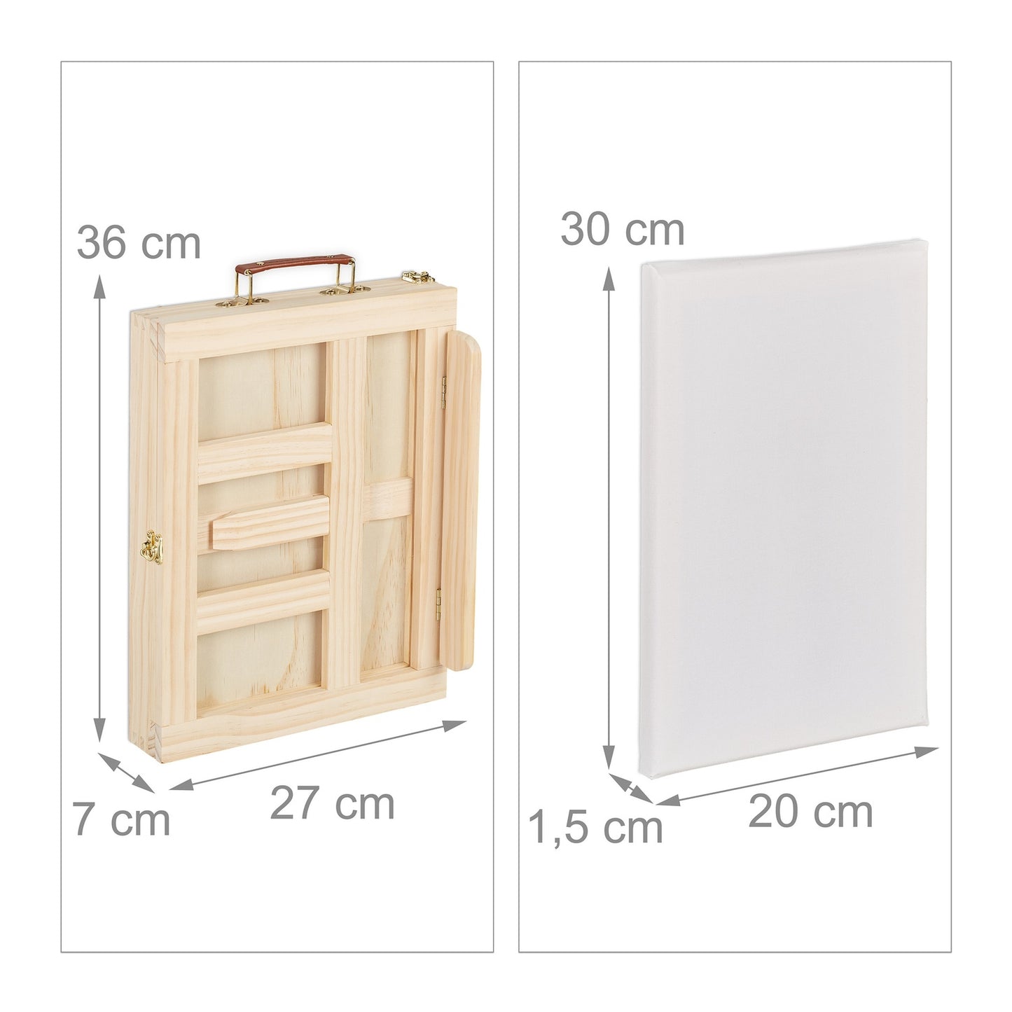 Paint box with easel