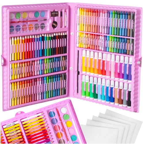 Painting kit in a case 168 pcs pink
