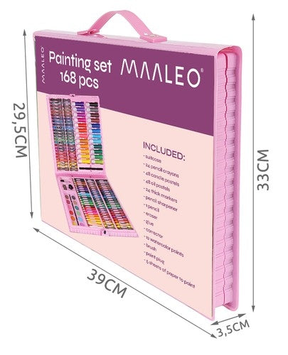 Painting kit in a case 168 pcs pink