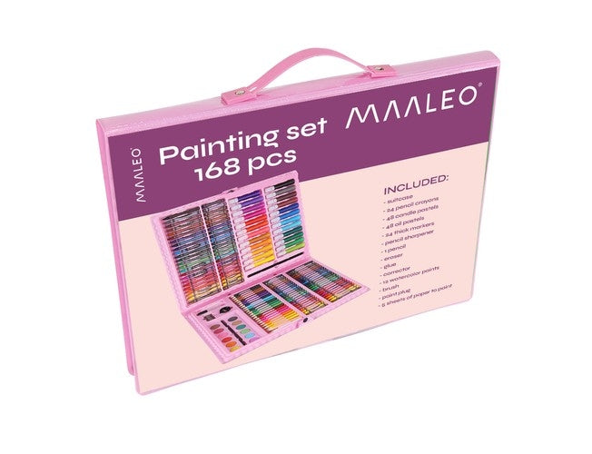 Painting kit in a case 168 pcs pink