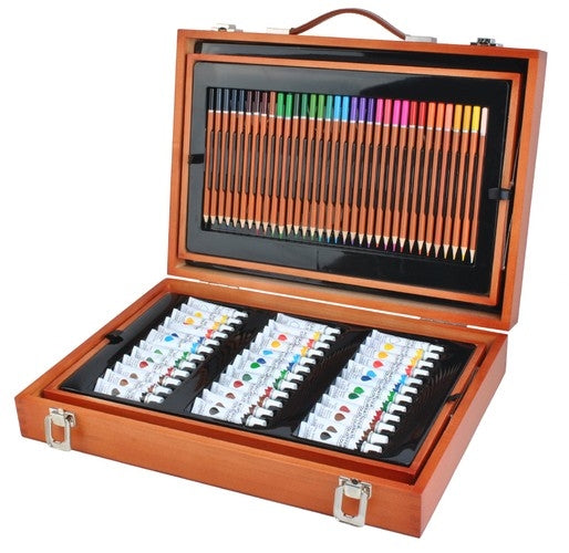 Painting set 174 pieces in a suitcase