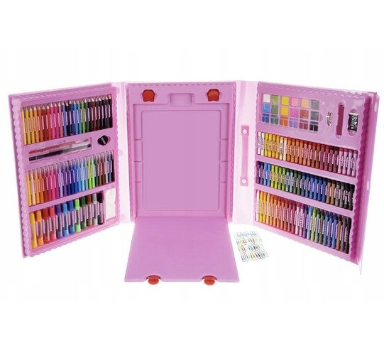 Painting set 208 pieces in a suitcase