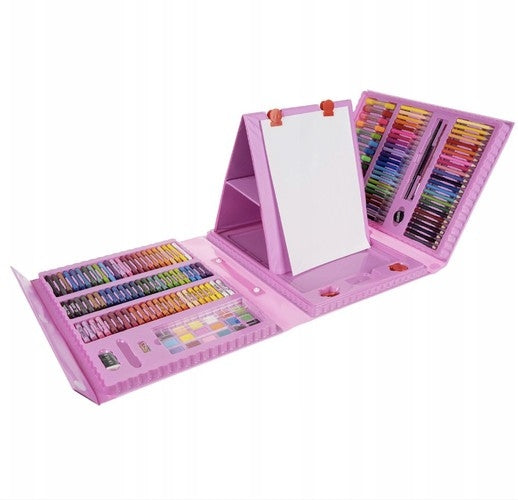 Painting set 208 pieces in a suitcase