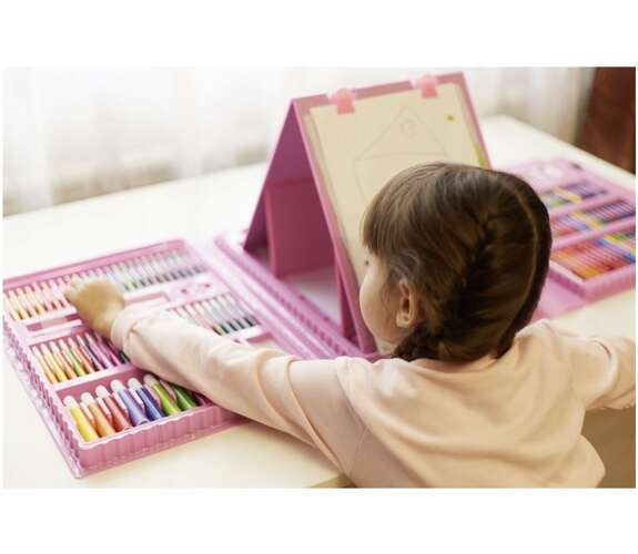 Painting set 208 pieces in a suitcase