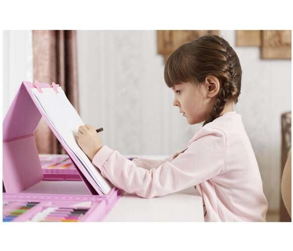 Painting set 208 pieces in a suitcase