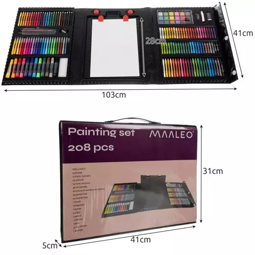 Painting set in a suitcase - 208 pcs Maaleo 21645