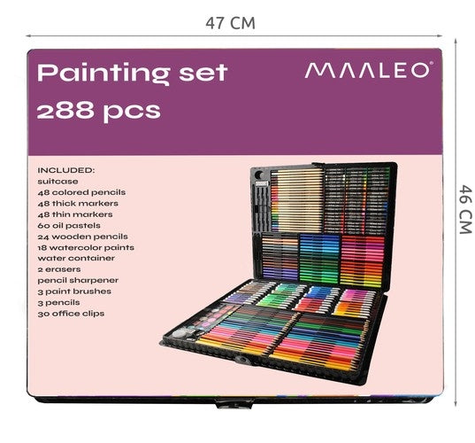Painting set in a suitcase 288 pcs