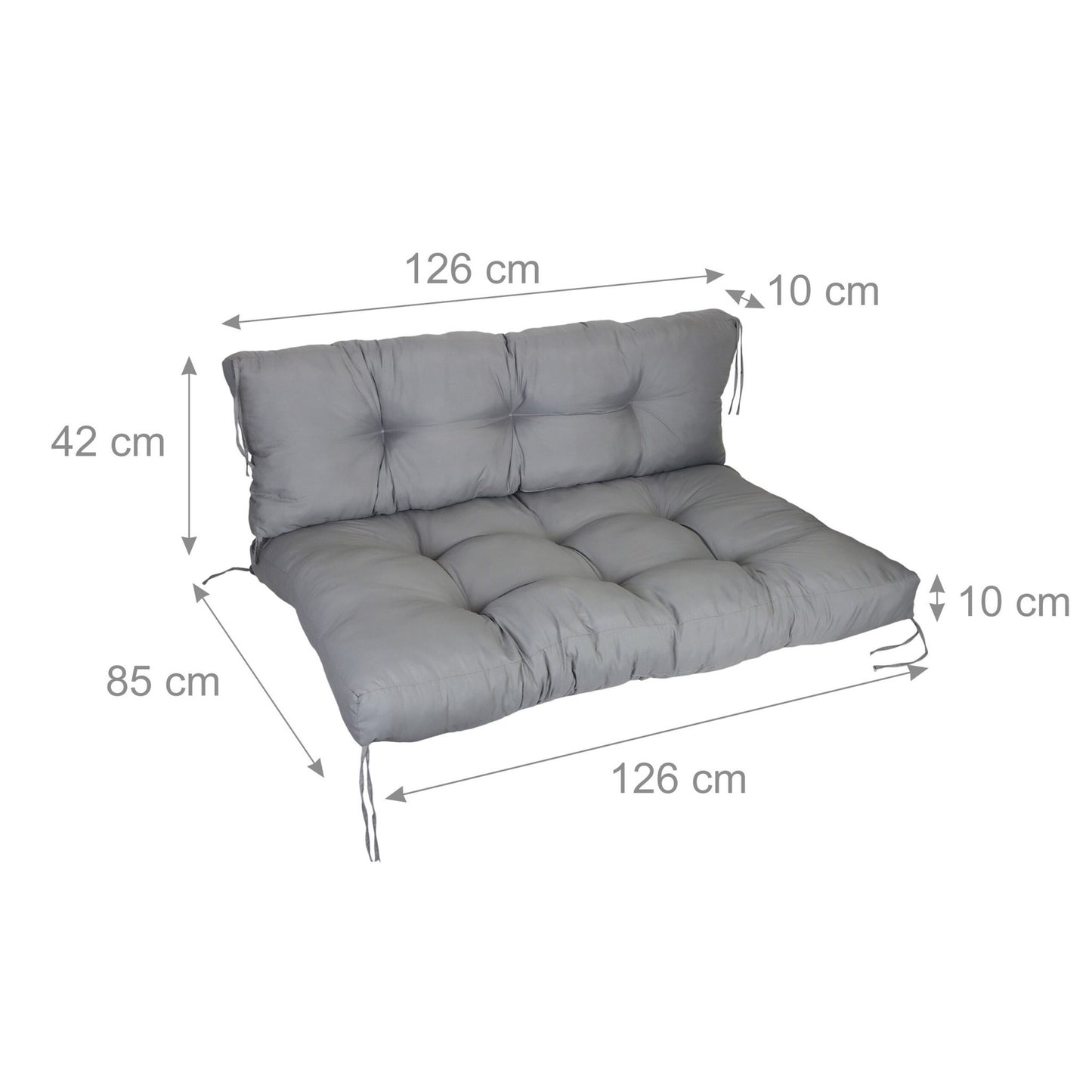 Pallet Cushion Set – Seat & Back, Outdoor Use