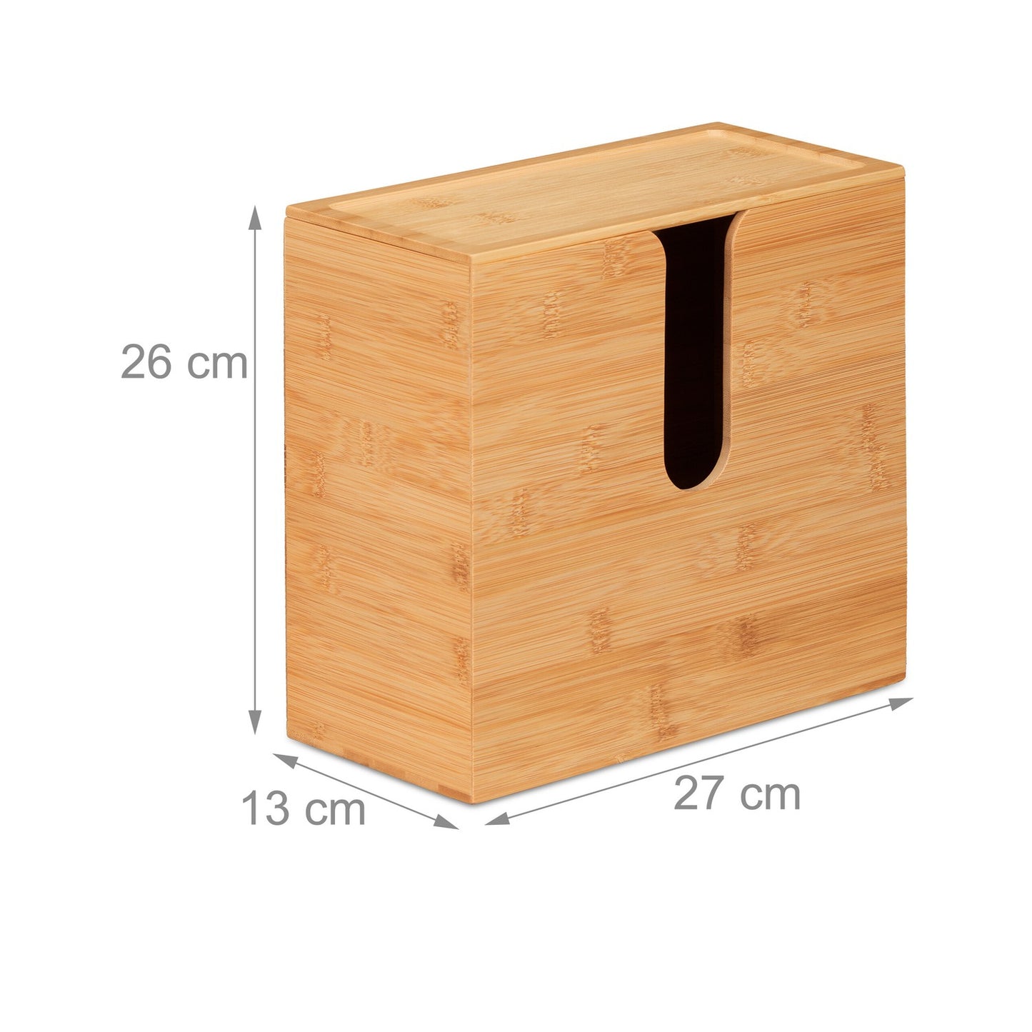 Paper Towel Dispenser Bamboo With Lid