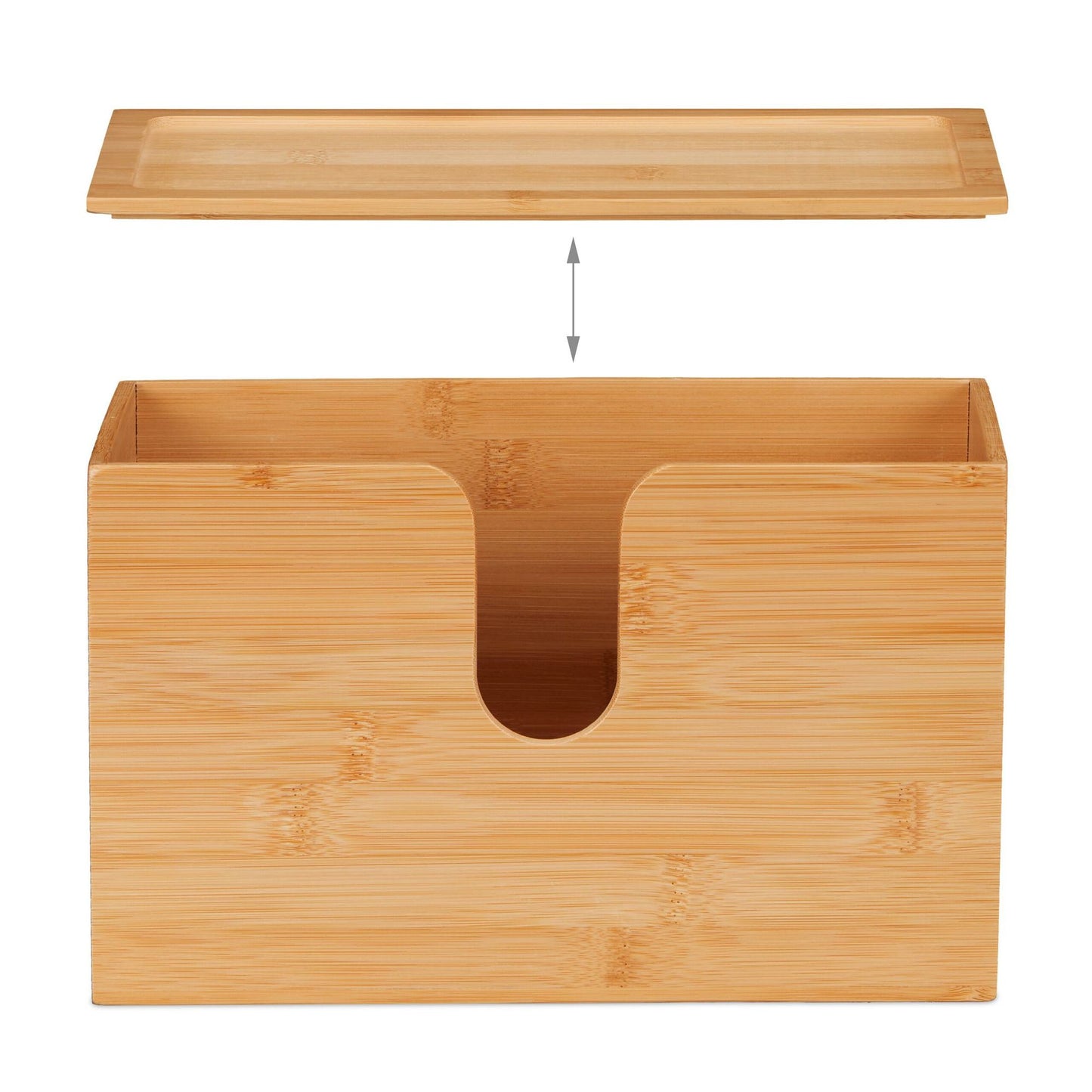 Paper Towel Dispenser Bamboo With Lid