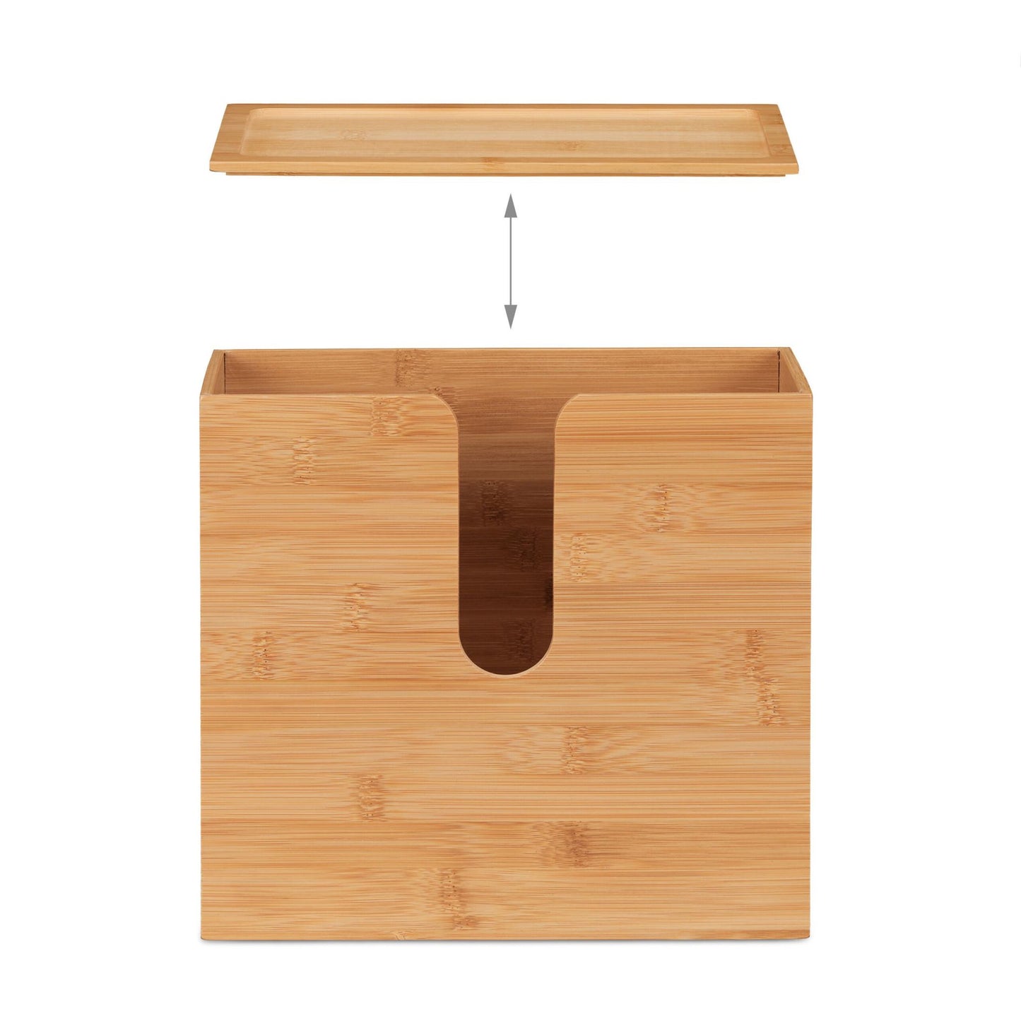 Paper Towel Dispenser Bamboo With Lid