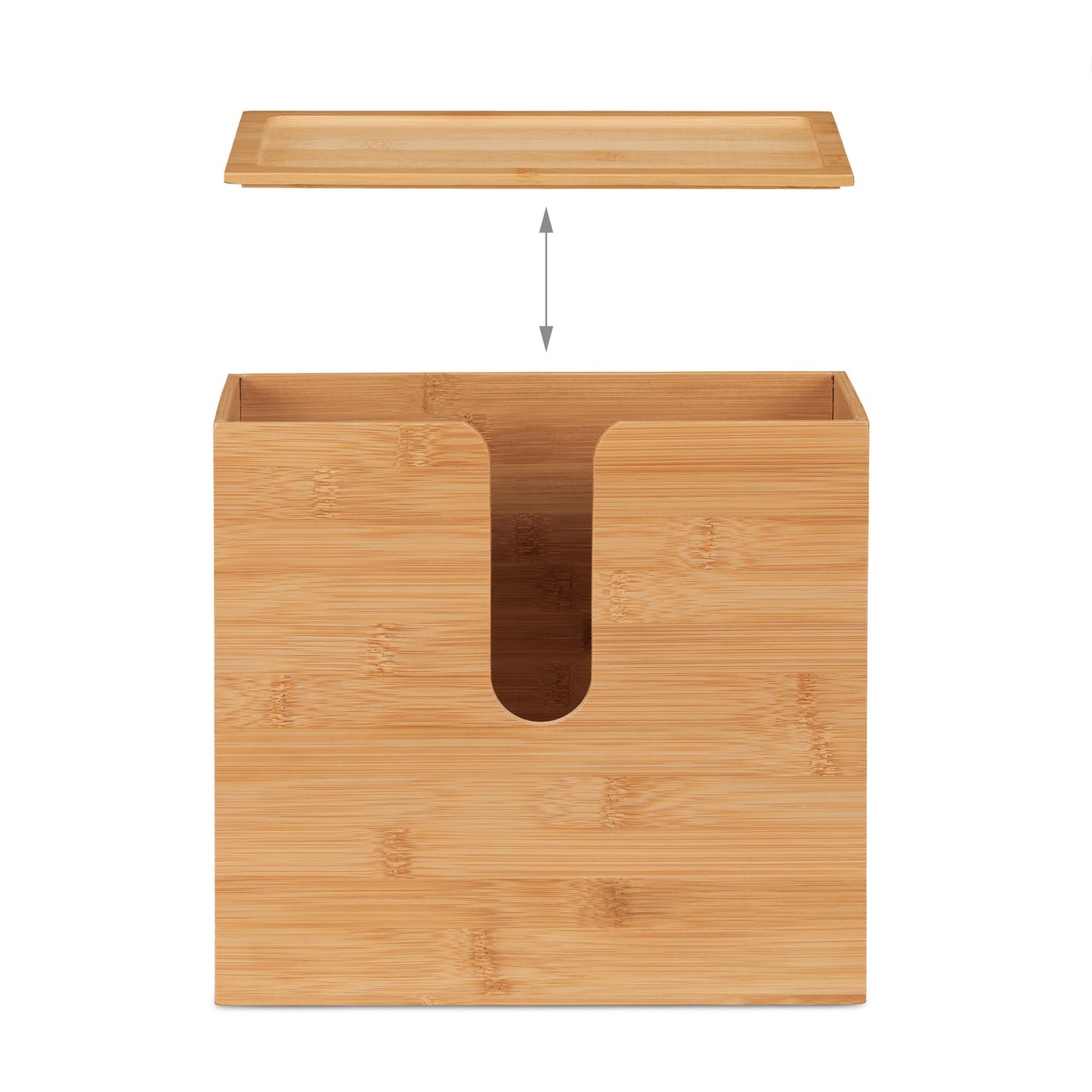 Paper Towel Dispenser Bamboo With Lid