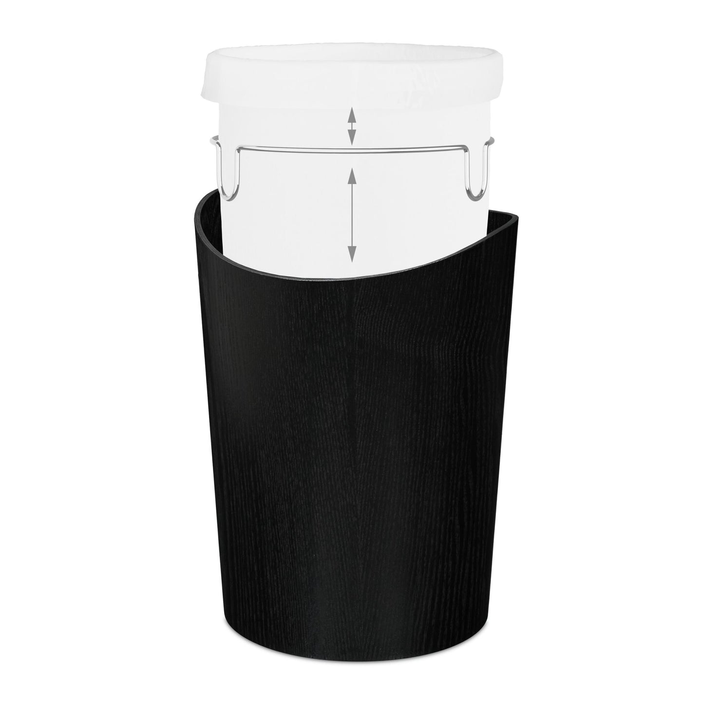 Paper basket in wood look 9 l