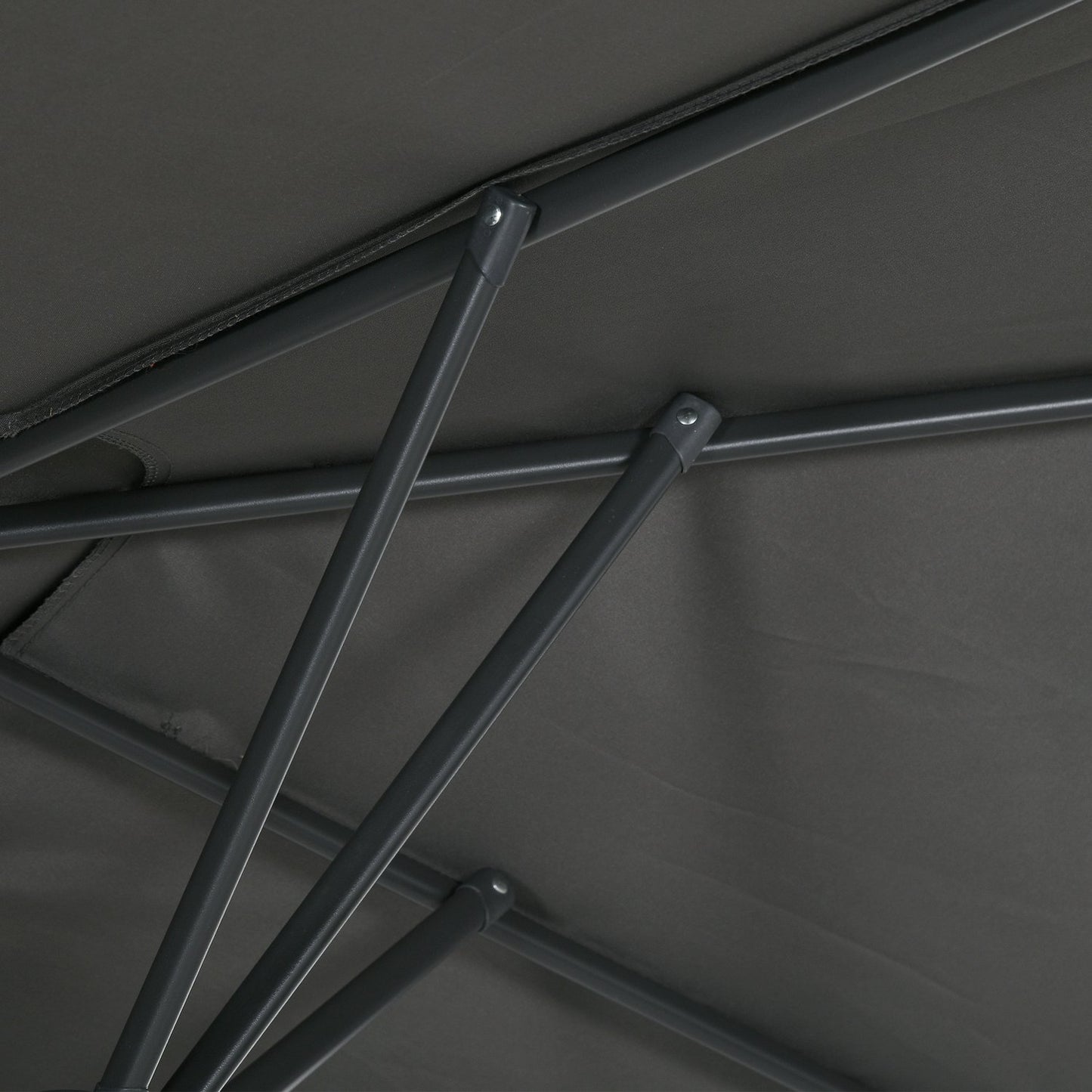 Double canopy patio umbrella, adjustable tilt, 150 x 295 cm