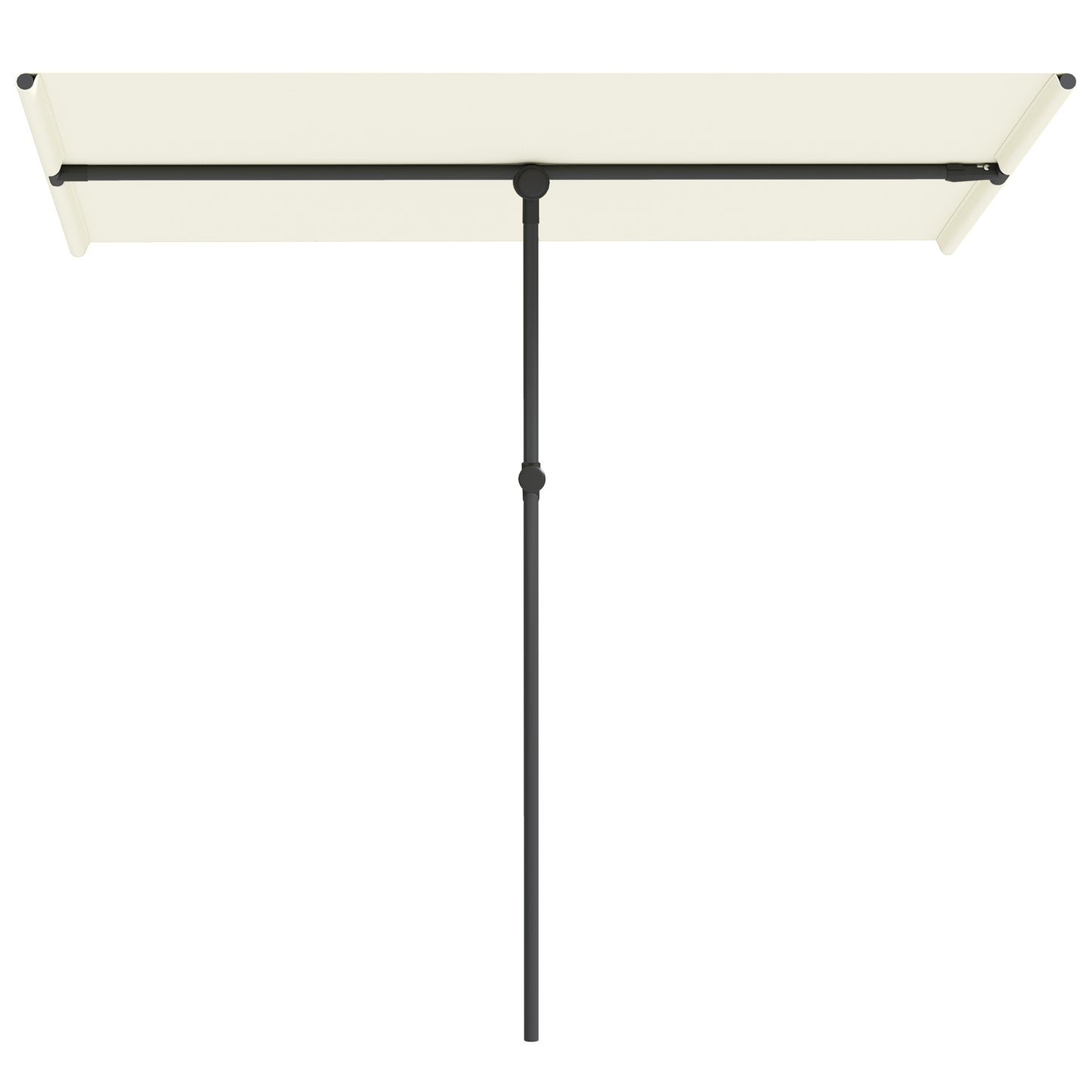 Beige Swivel Parasol, 180° Sun protection, 150x205 cm