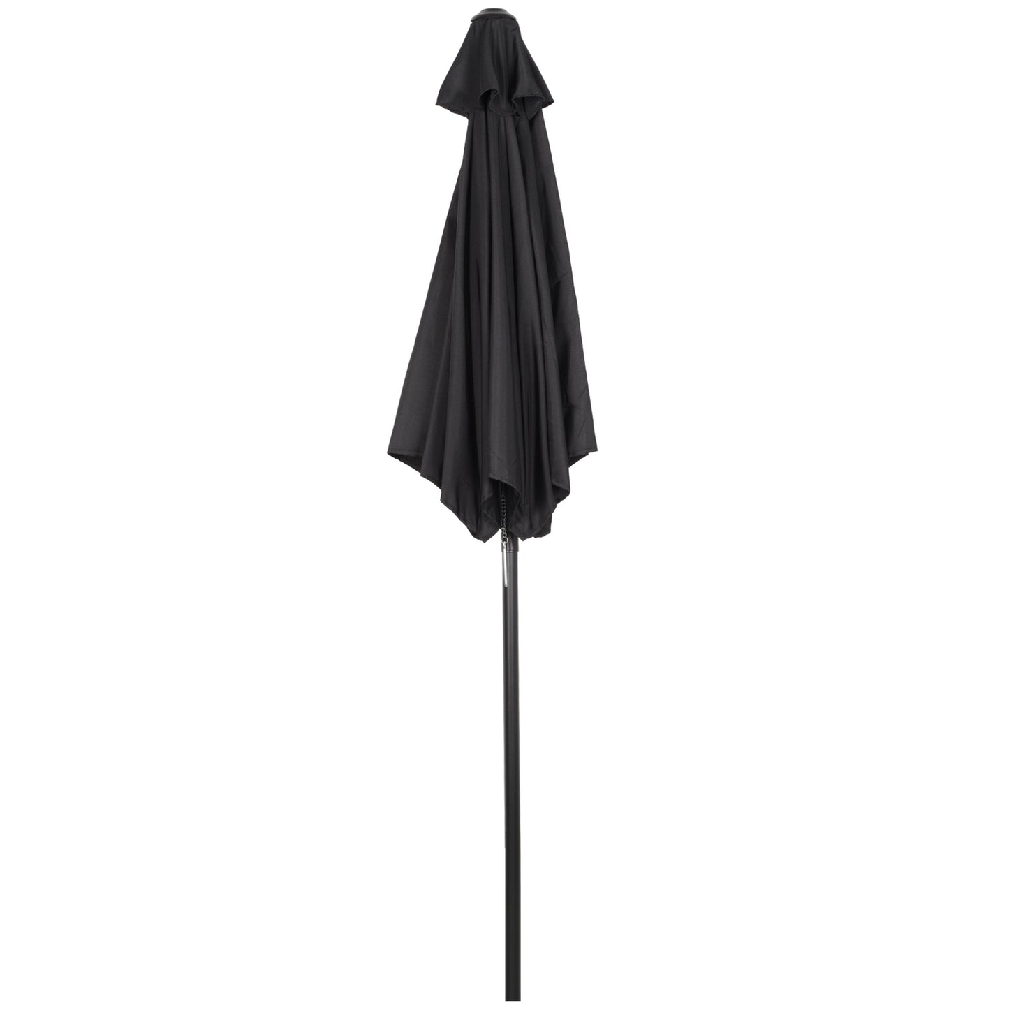 Hexagonal Parasol Ø196 cm, Rotating, Windproof, Black