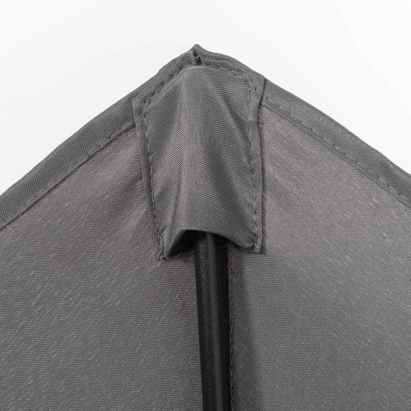 Dark gray Hexagonal 196 cm windproof crank parasol