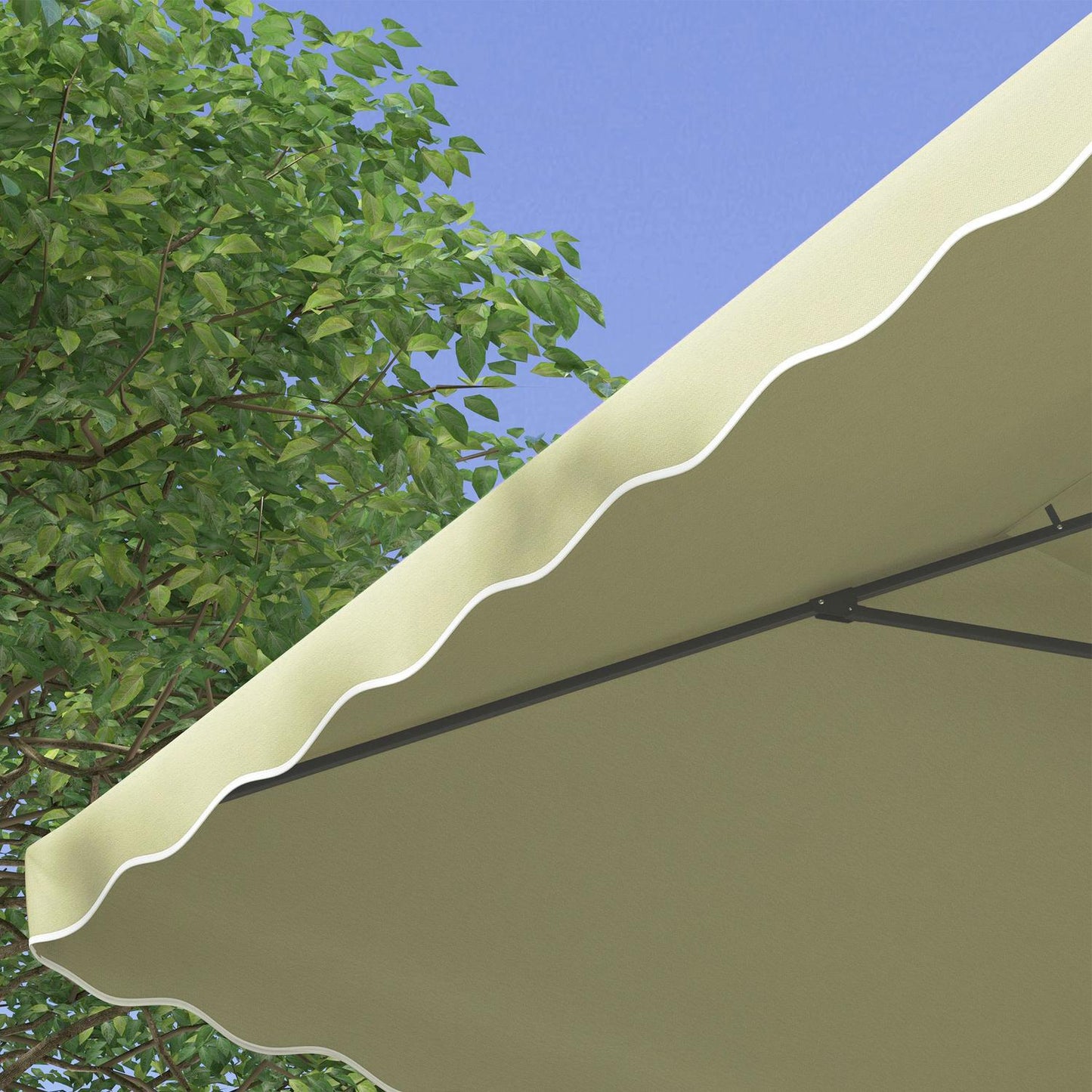Cantilever Parasol 243x243cm with UV protection & Double roof