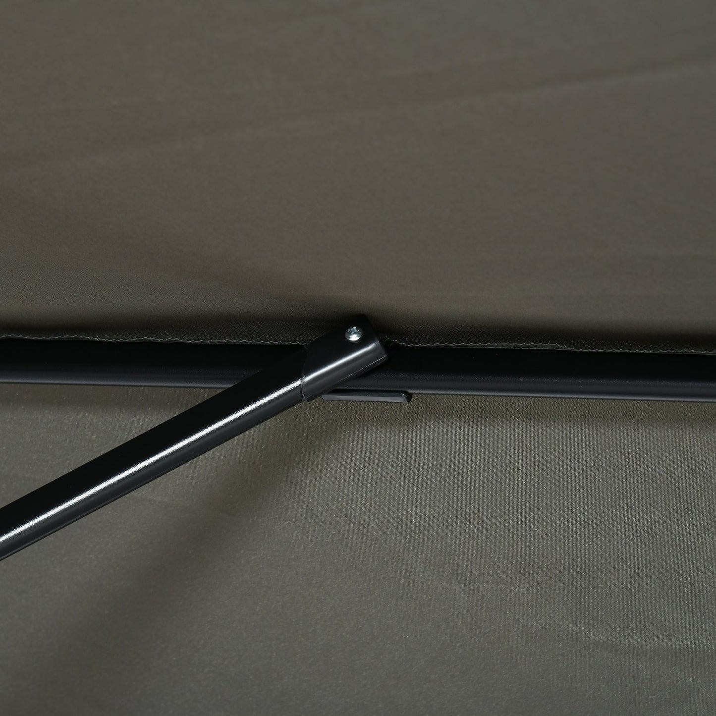 Gray Cantilever Garden Parasol, 245x245cm - Adjustable & Swivel