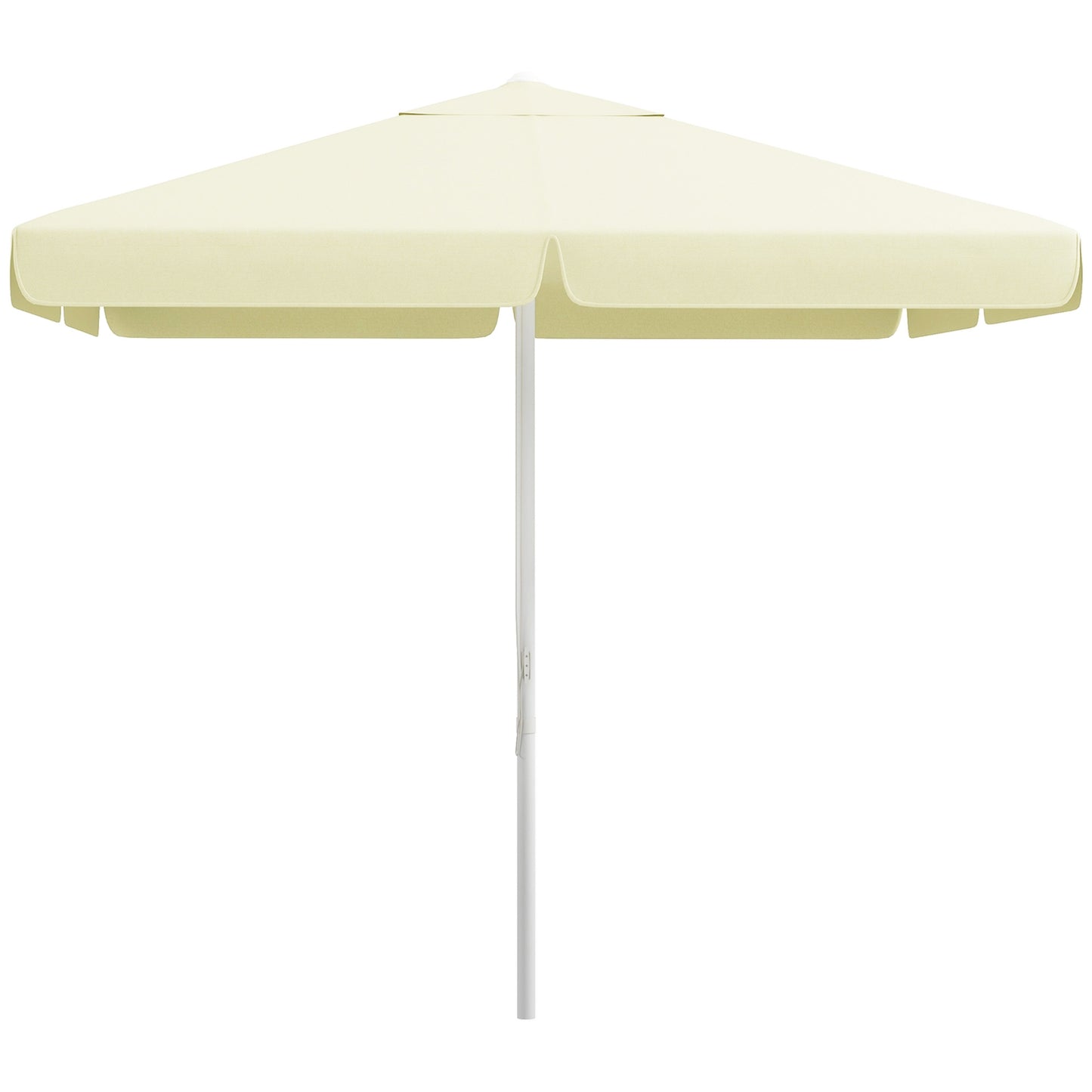 Height adjustable 2.5 m Beige aluminum parasol for balcony