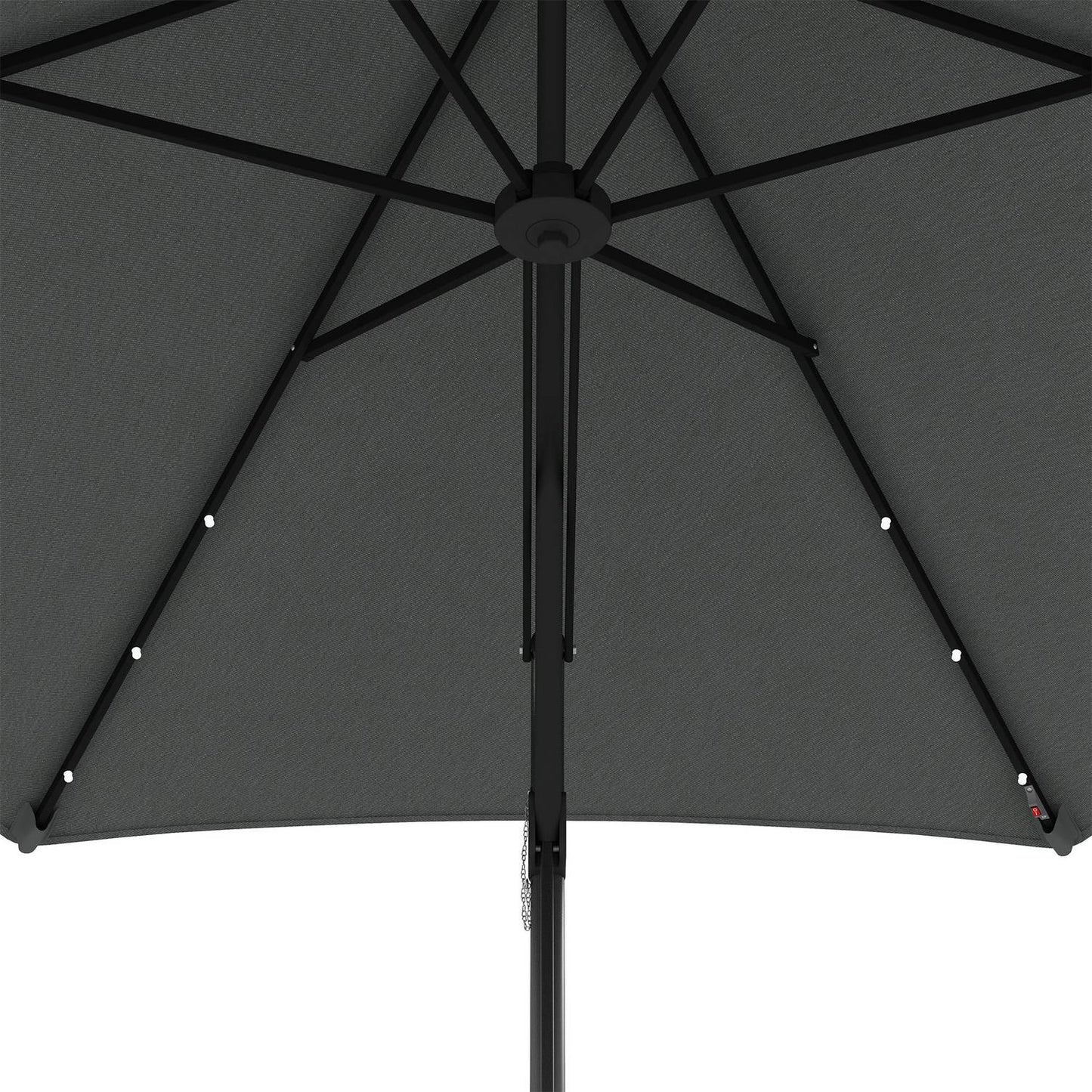 Cantilever Parasol Ø290 Cm – UV protection, LED, dark grey