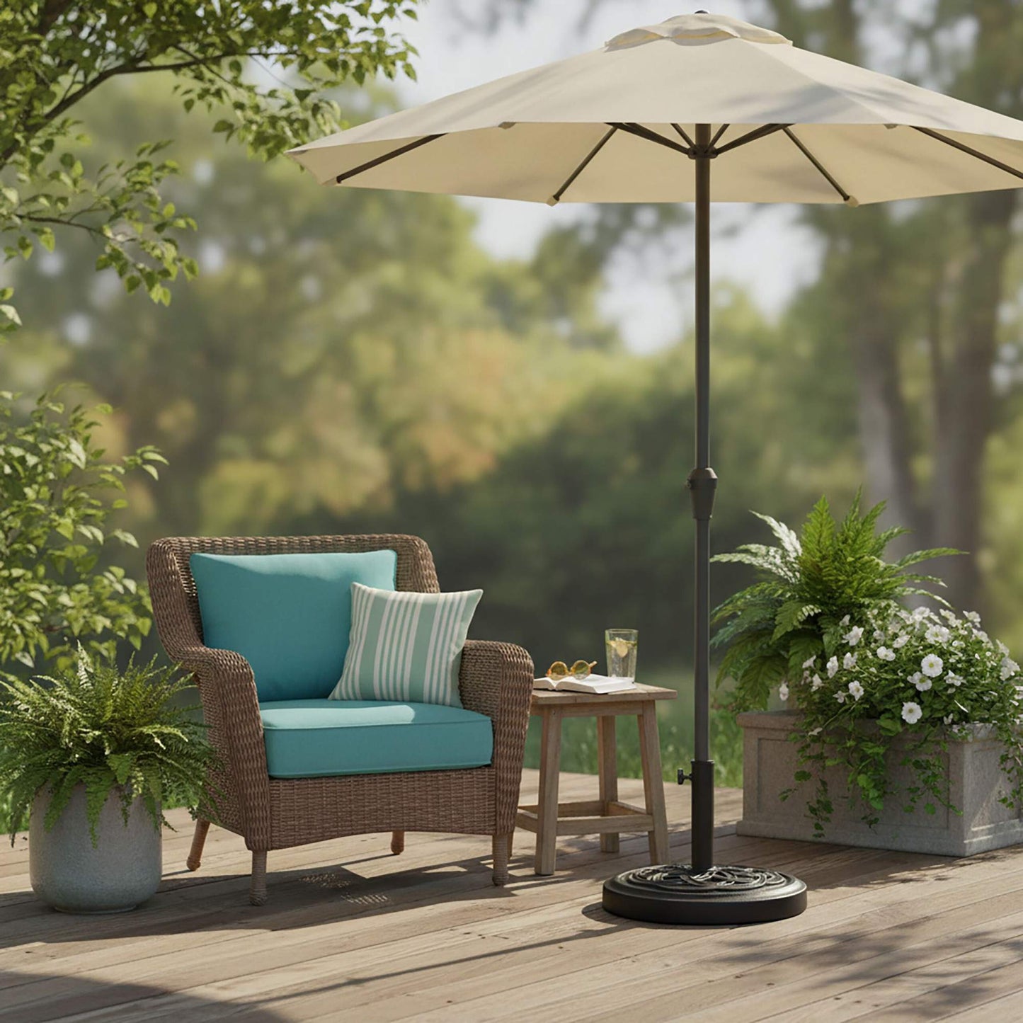 Parasol Base, 12 kg, Fits Multiple Pole Sizes