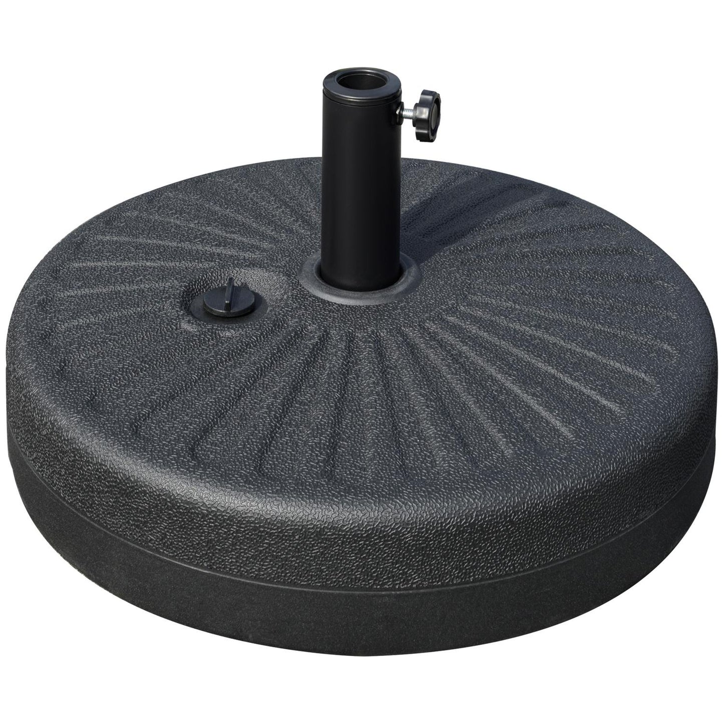 Parasol Base 22 Kg, Cement, Black - Fits Ø38/48 Mm