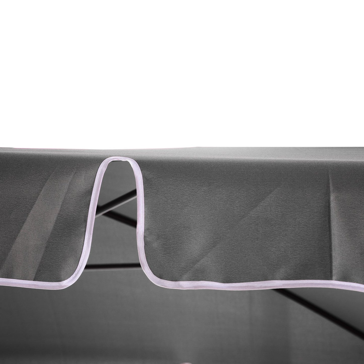 Beach umbrella parasol, UV protection, foldable, grey-black