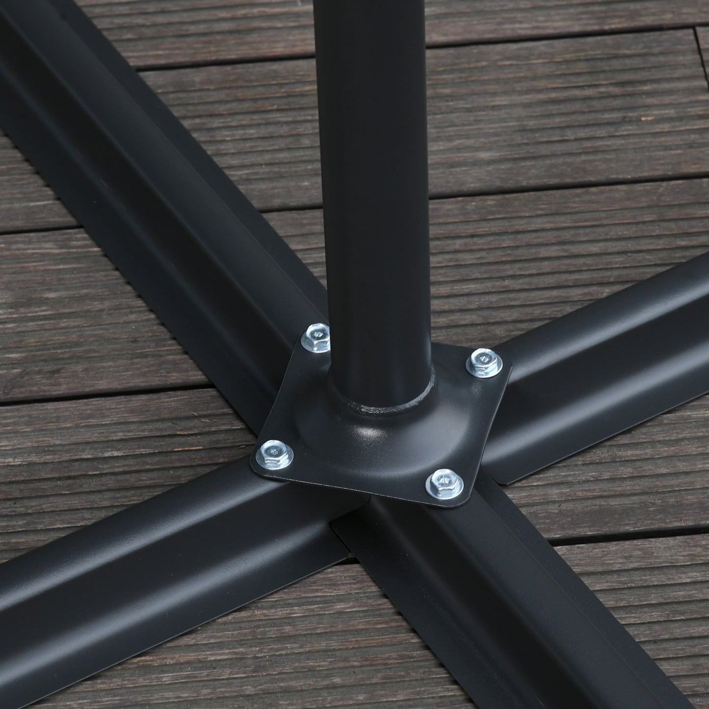 Cantilever Parasol with crank, Steel frame, Black, Ø3x2.5M