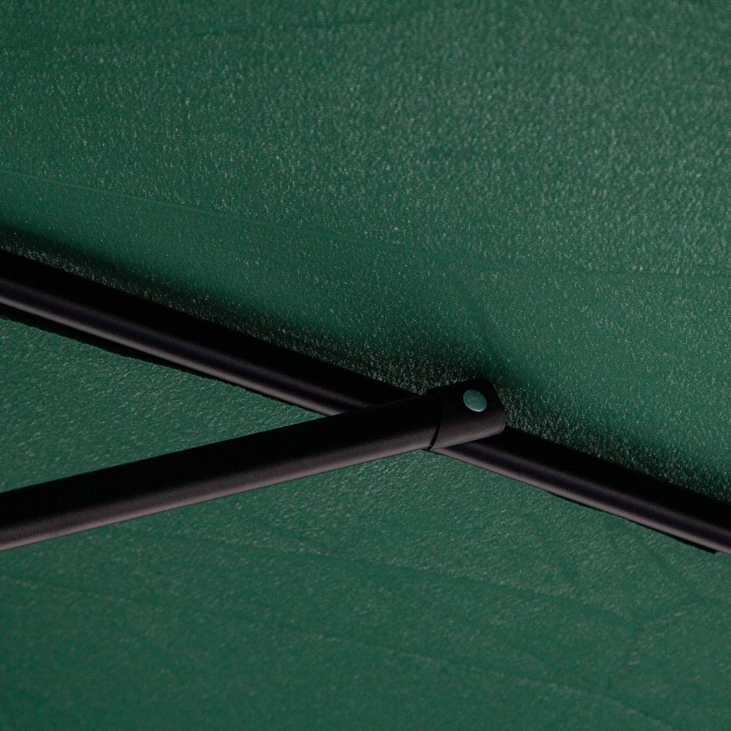 Cantilever parasol with crank, steel & green polyester