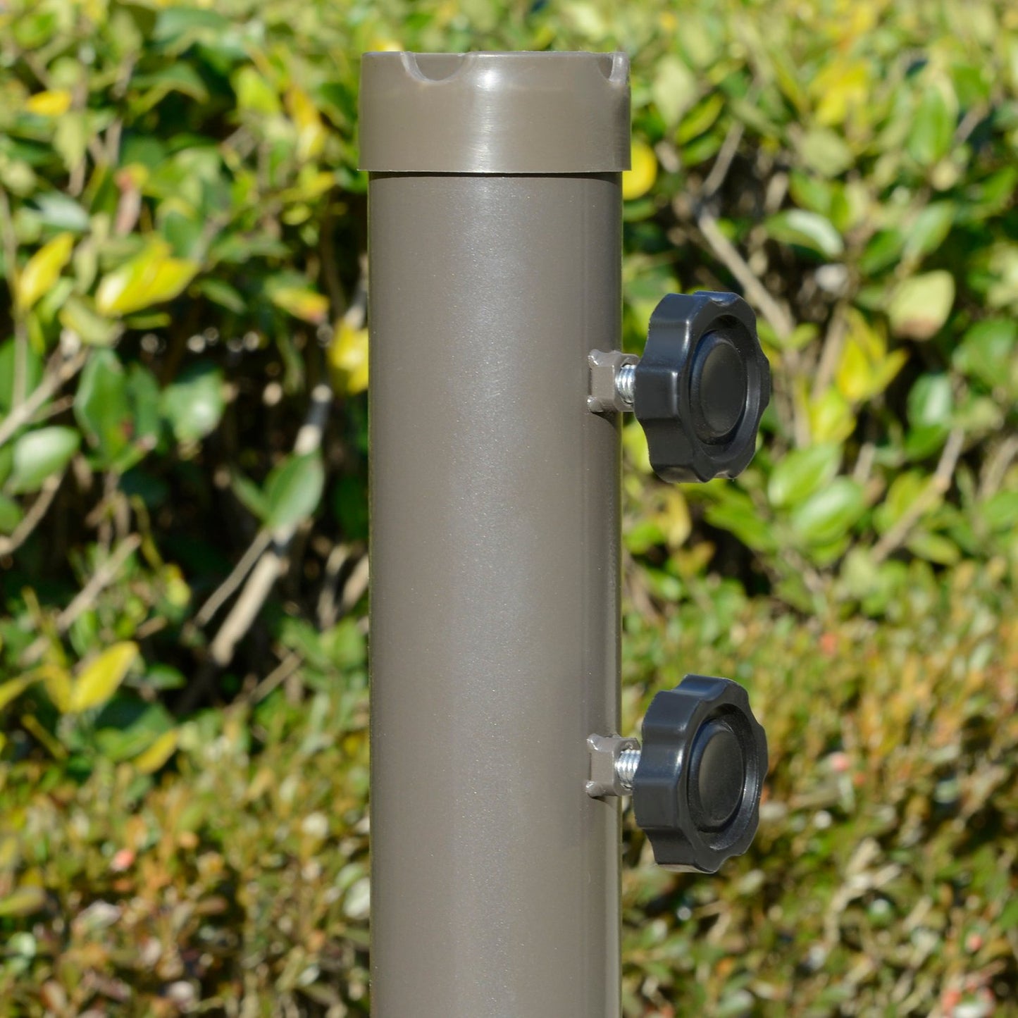 Cantilever parasol, 2.67m, double roof, polyester grey