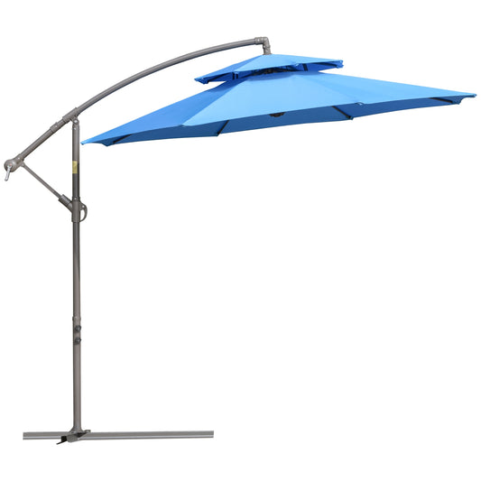 Cantilever umbrella, 2.67 m, double roof, UV protection