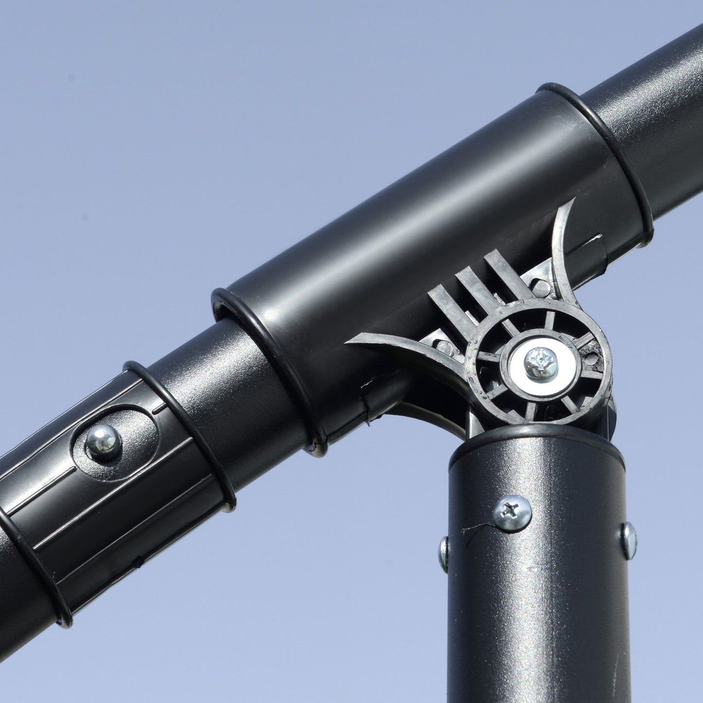 Cantilever garden umbrella, hand crank, dark gray - Ø2.65M