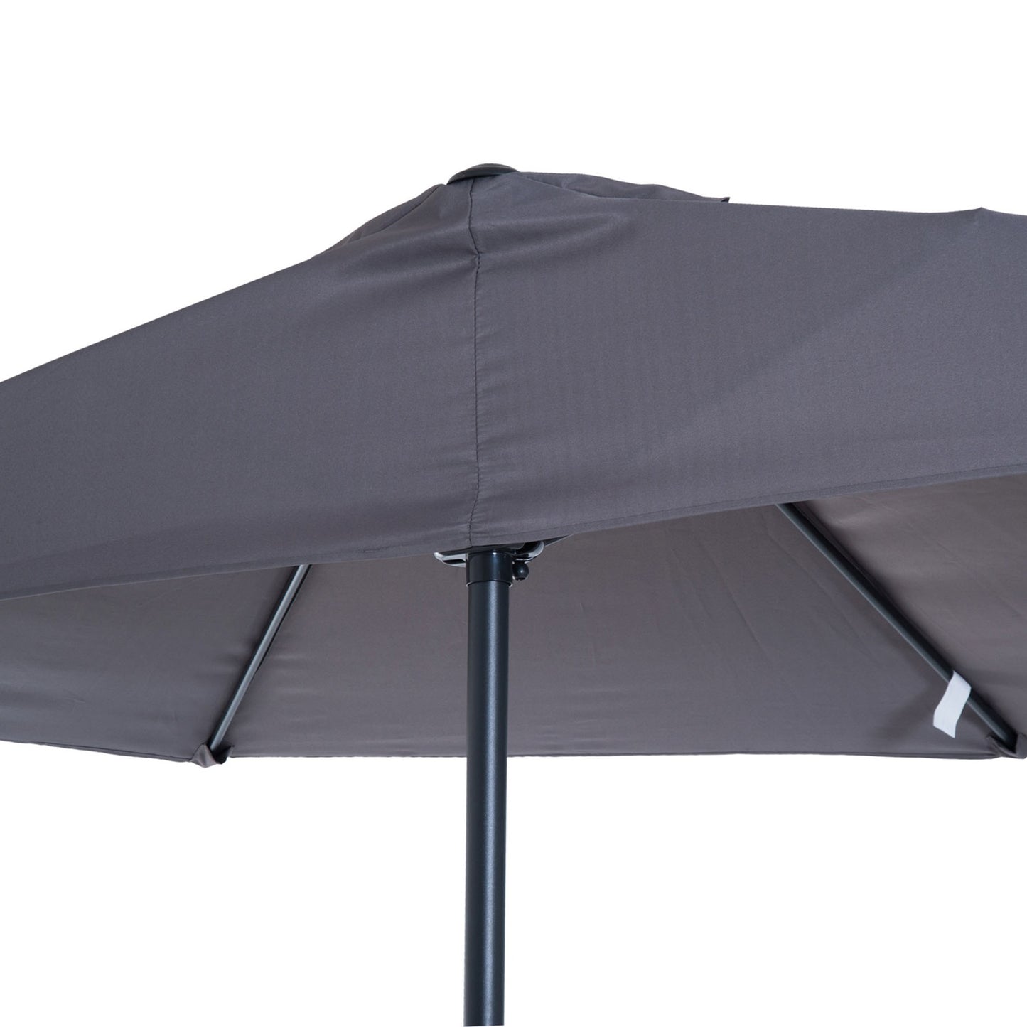 Half round metal garden parasol – Gray & Black